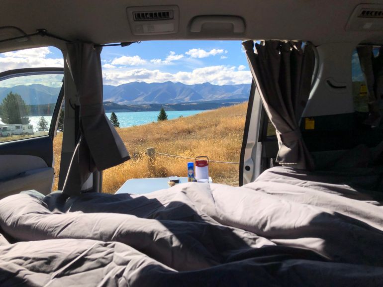 Waking up at Lake Pukaki
